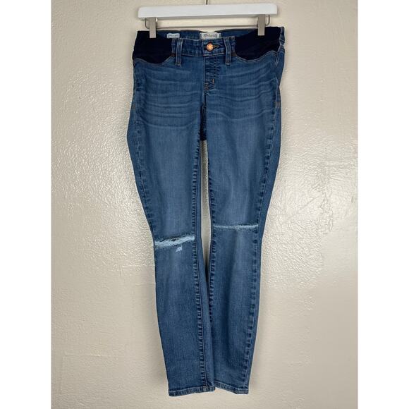 MADEWELL Maternity Skinny Jeans Ripped Knees 29 - Picture 2 of 6